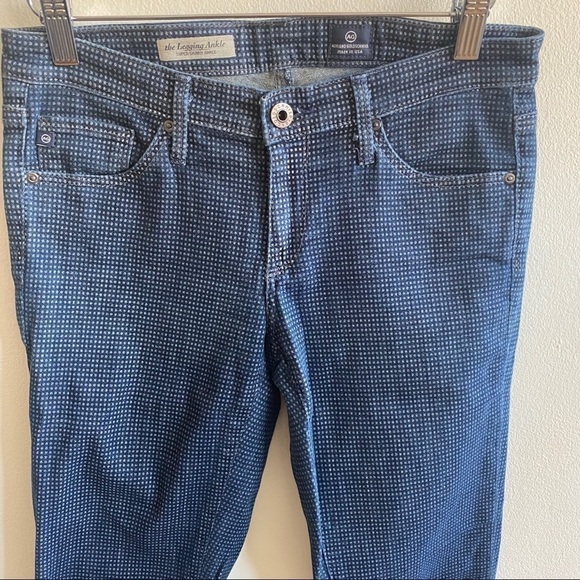 AG Adriano Goldschmied Skinny Polka Dot Jeans AG Dotted Stevie Ankle Jeans - Picture 3 of 8
